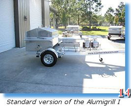 Deluxe barbecue grill trailer