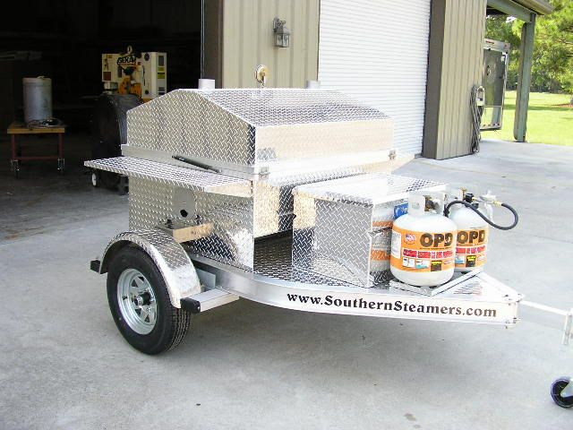 Trailer Mounted Gas Barbecue Grill Bbq